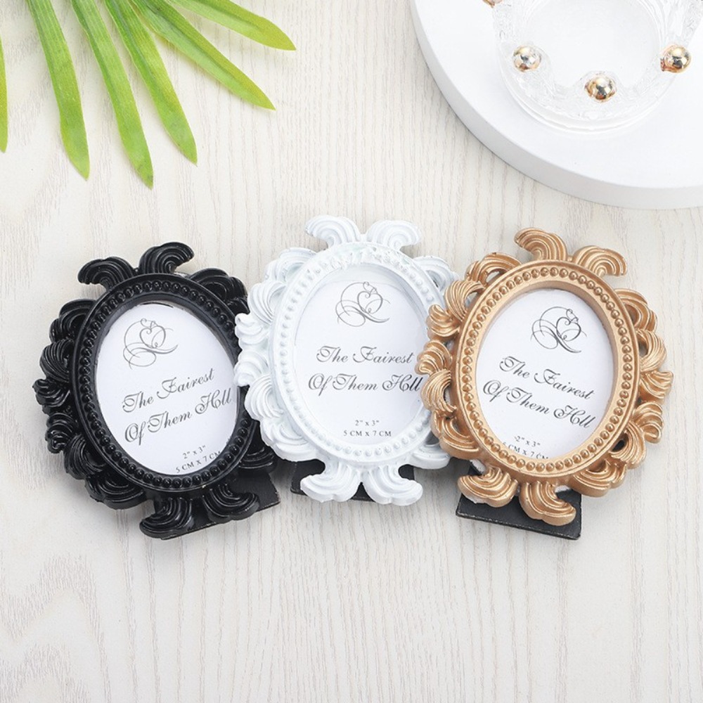 Resin Art Photo Frame - Exquisite Resin Material Oval Photo Frame