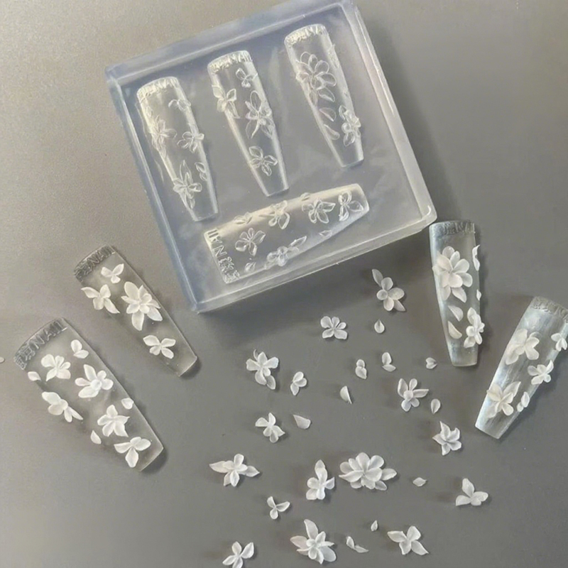 Resin Art Template - 3D Flowers Nail Mold DIY Silicone