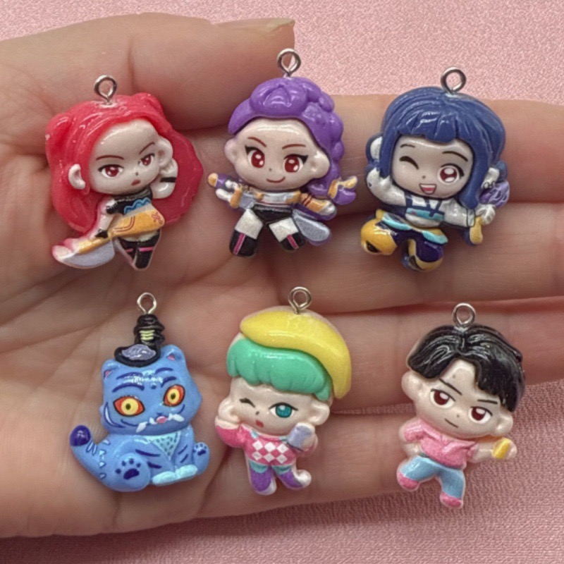 Resin Art Jewellery Kit - 10pcs resin cartoon pendant, DIY jewelry