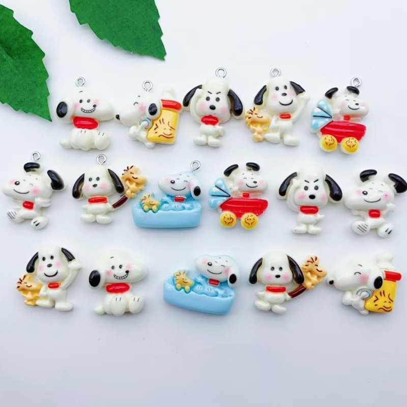 Resin Art Jewellery Kit - 12pcs resin cartoon dog pendant, DIY