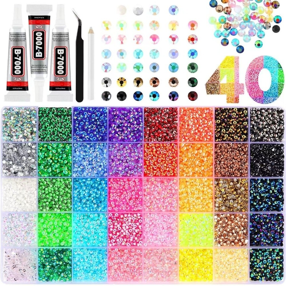 Resin Art Work - Hot Multicolor Resin Rhinestone Kit DIY
