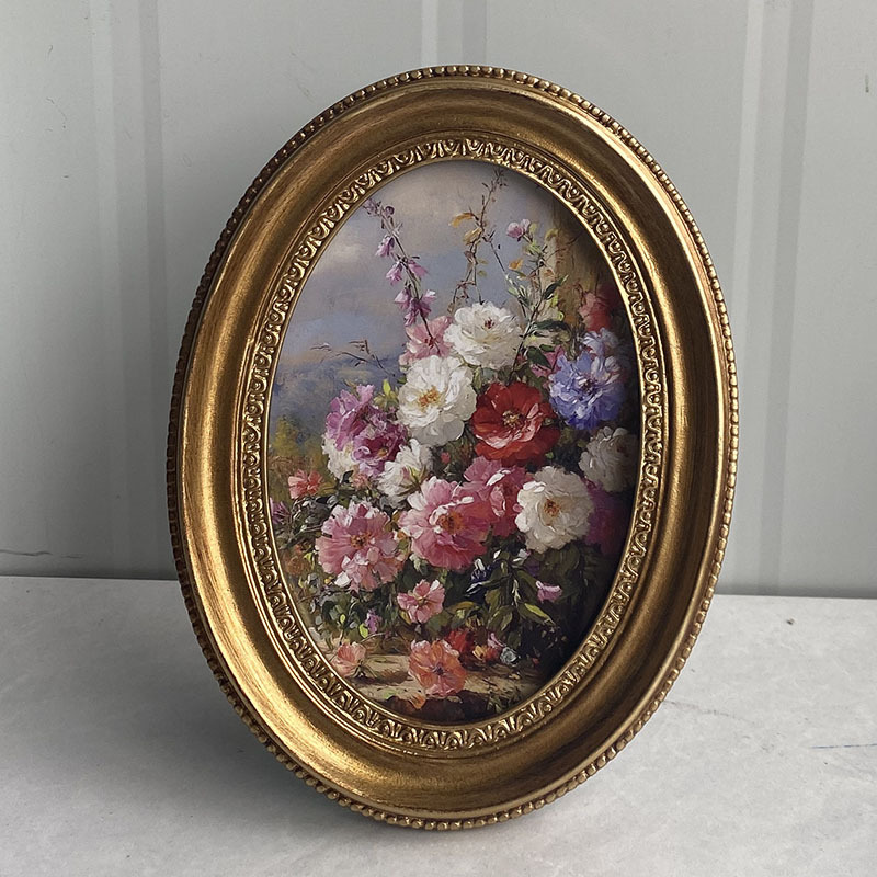 Vintage European Relief Golden - Resin Art Photo Frame ulasan dan harga