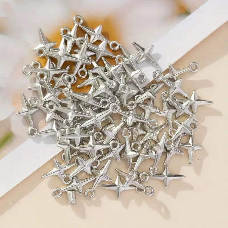 100pcs 16x8mm Charms Shining S - Resin Art Jewellery Kit ulasan dan harga
