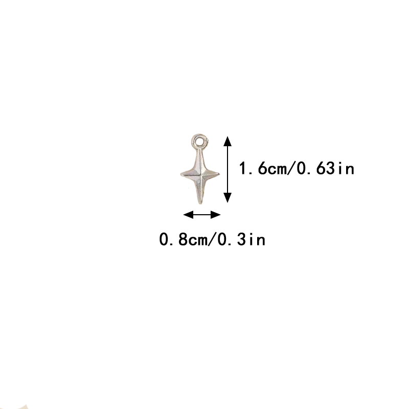 100pcs 16x8mm Charms Shining S - Resin Art Jewellery Kit ulasan dan harga