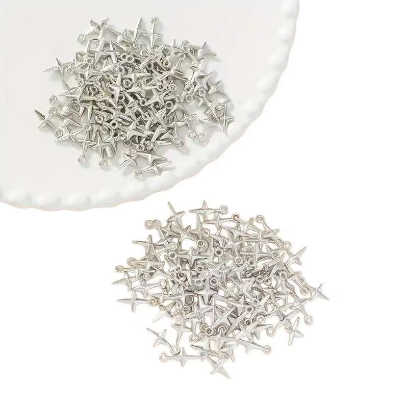 100pcs 16x8mm Charms Shining S - Resin Art Jewellery Kit ulasan dan harga