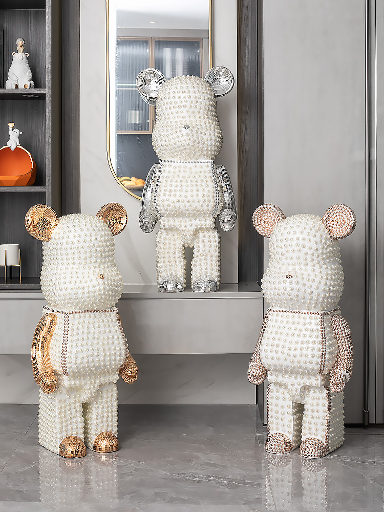 Cartoon Bear Ornament Home Dec - Resin Art In Floor ulasan dan harga