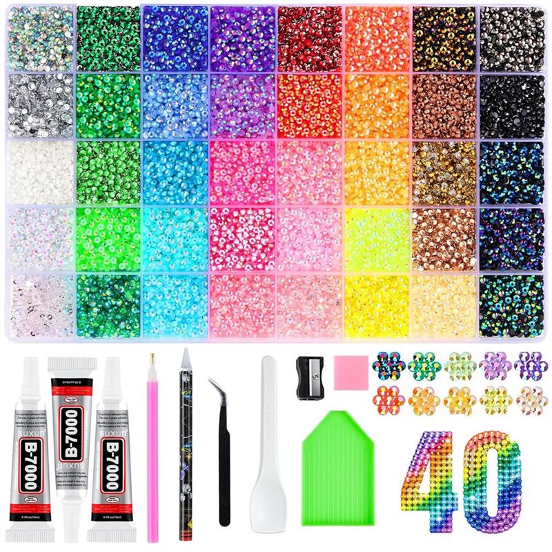 Rhinestone Resin Jelly 3MM 40  - Resin Art Book ulasan dan harga