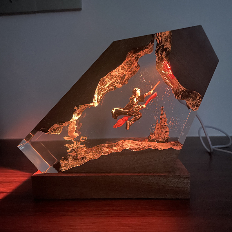 Wood Resin Epoxy Lamp Wizard B - Resin Artist ulasan dan harga