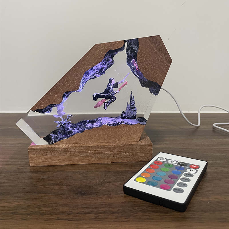 Wood Resin Epoxy Lamp Wizard B - Resin Artist ulasan dan harga