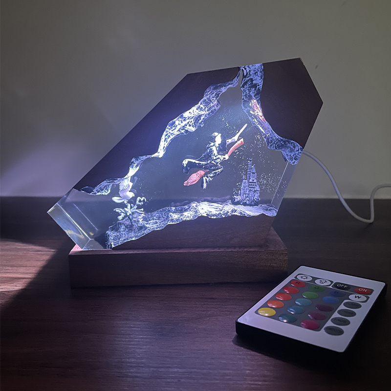 Wood Resin Epoxy Lamp Wizard B - Resin Artist ulasan dan harga