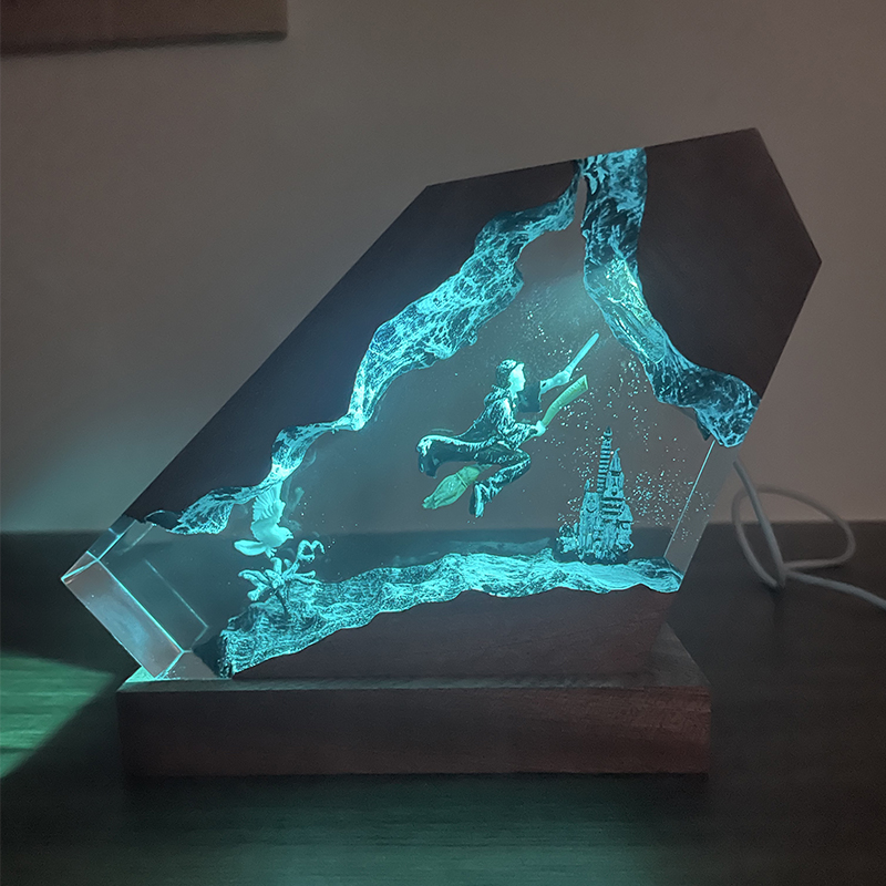 Wood Resin Epoxy Lamp Wizard B - Resin Artist ulasan dan harga