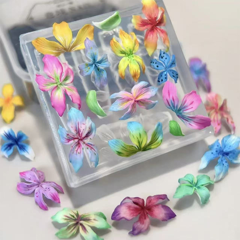 **1PC 3D Flowers Nail Mold DIY - Resin Art Template ulasan dan harga