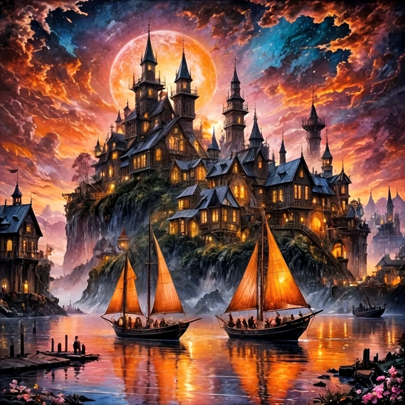 Diamond Painting Kit, Castle a - Resin Art Work ulasan dan harga