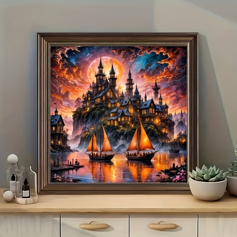Diamond Painting Kit, Castle a - Resin Art Work ulasan dan harga