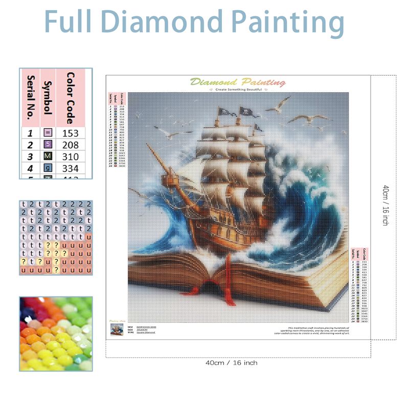 SDOYUNO Diy Diamond Mosaic Boo - Resin Art Book ulasan dan harga