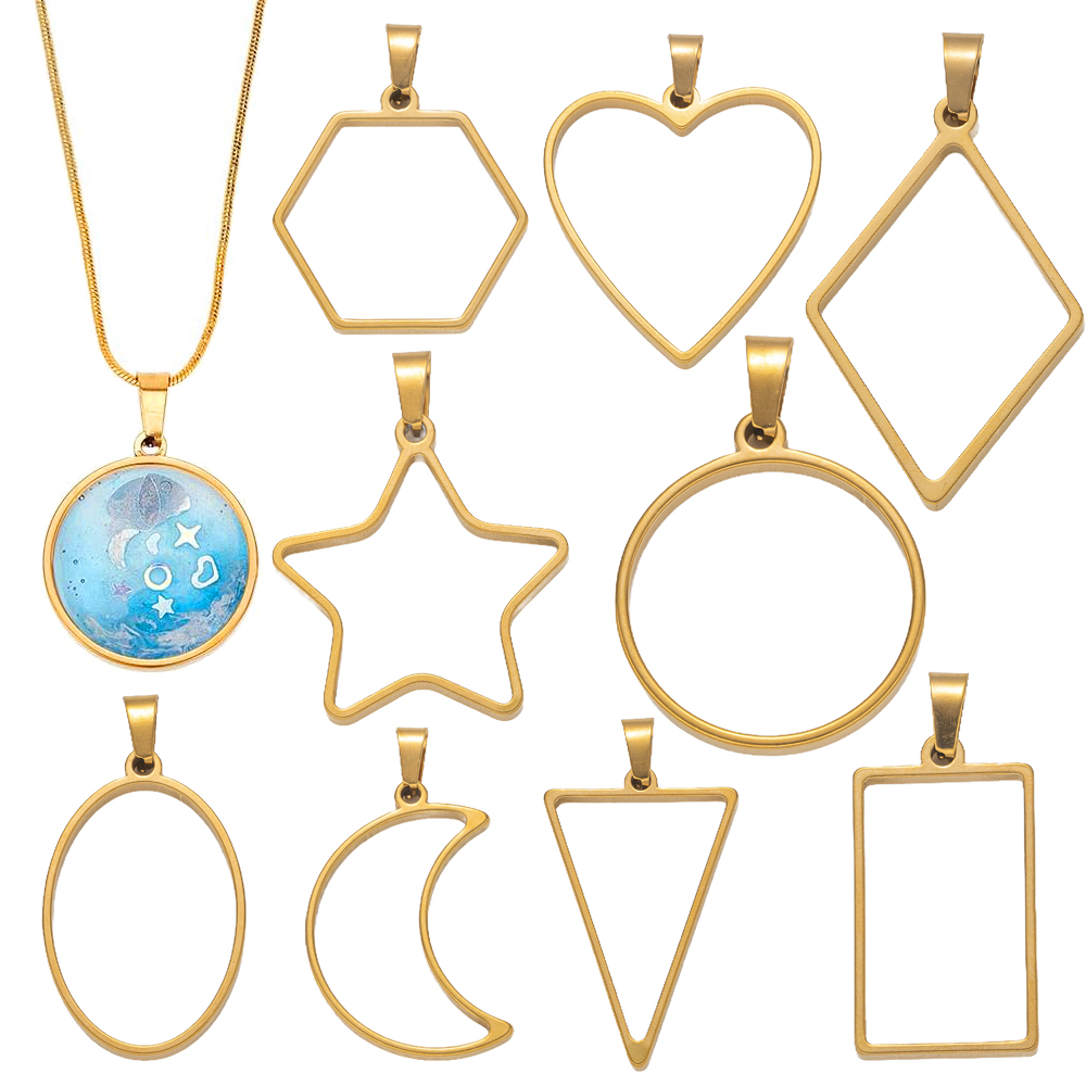5pcs Stainless Steel Open Back - Resin Art Jewellery Kit ulasan dan harga