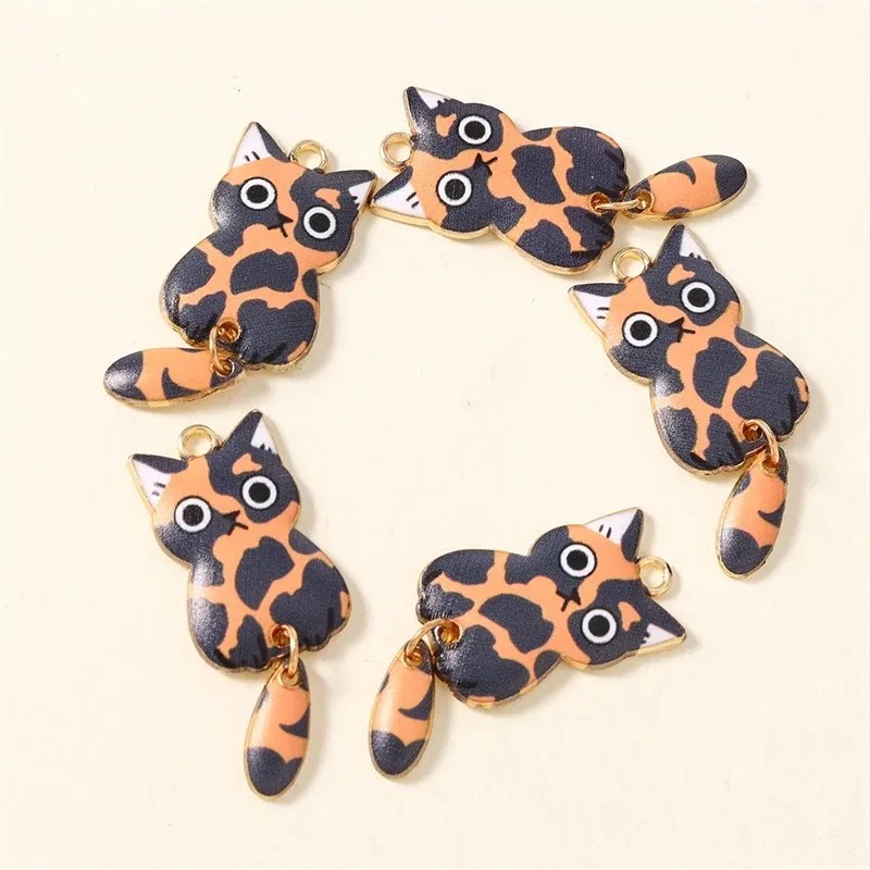 10Pcs 16×39mm Cute Cartoon Cat - Resin Art Jewellery Kit ulasan dan harga