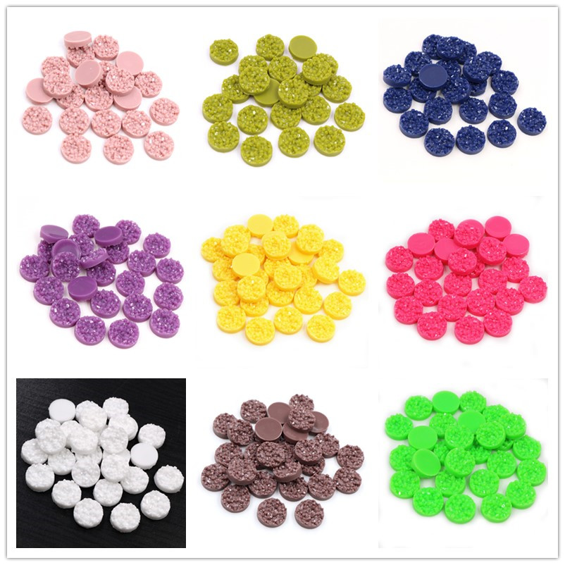 40pcs Resin Druzy Cabochons Do - Resin Art Jewellery Kit ulasan dan harga