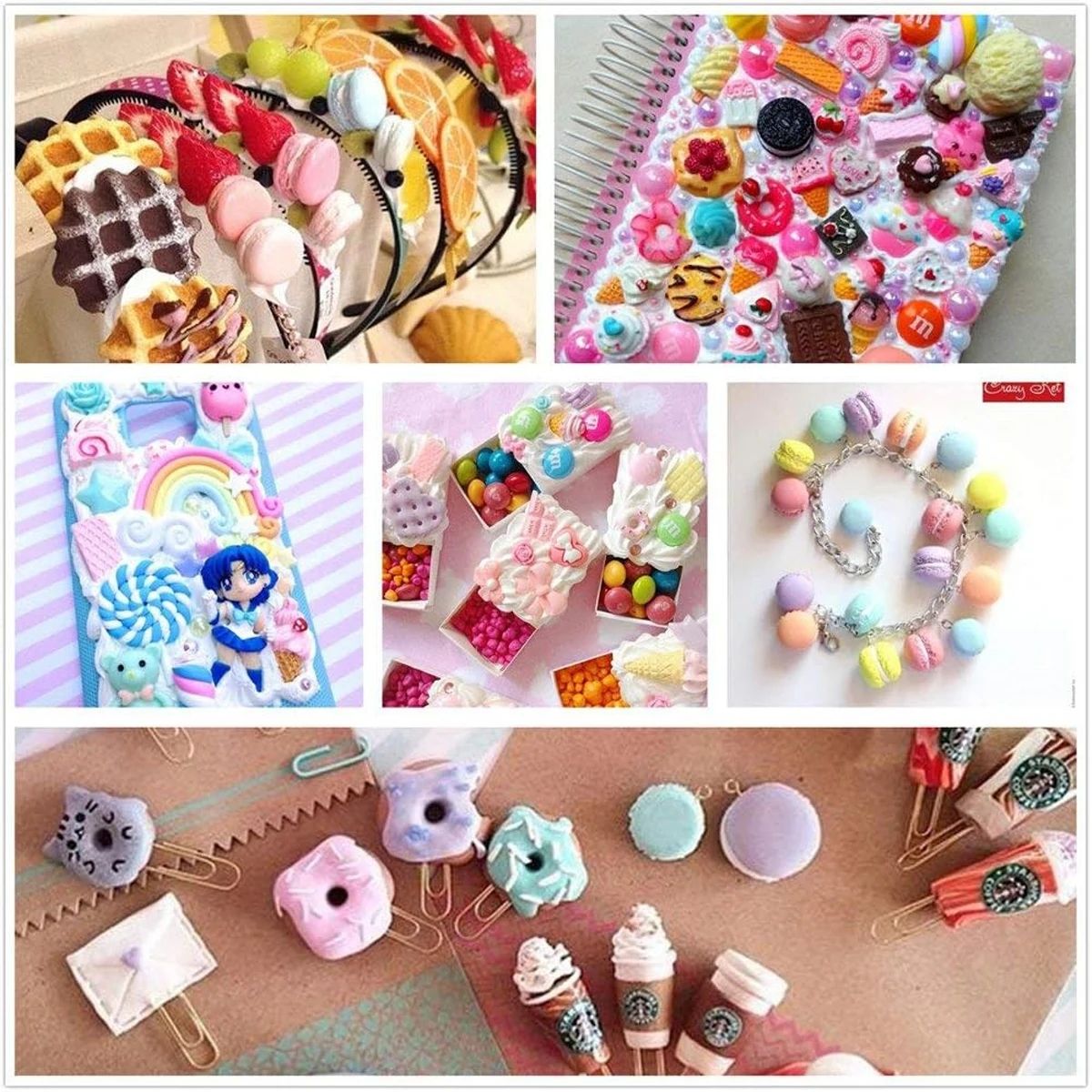 30pcs Random Candy Slime Charm - Resin Art Jewellery Kit ulasan dan harga