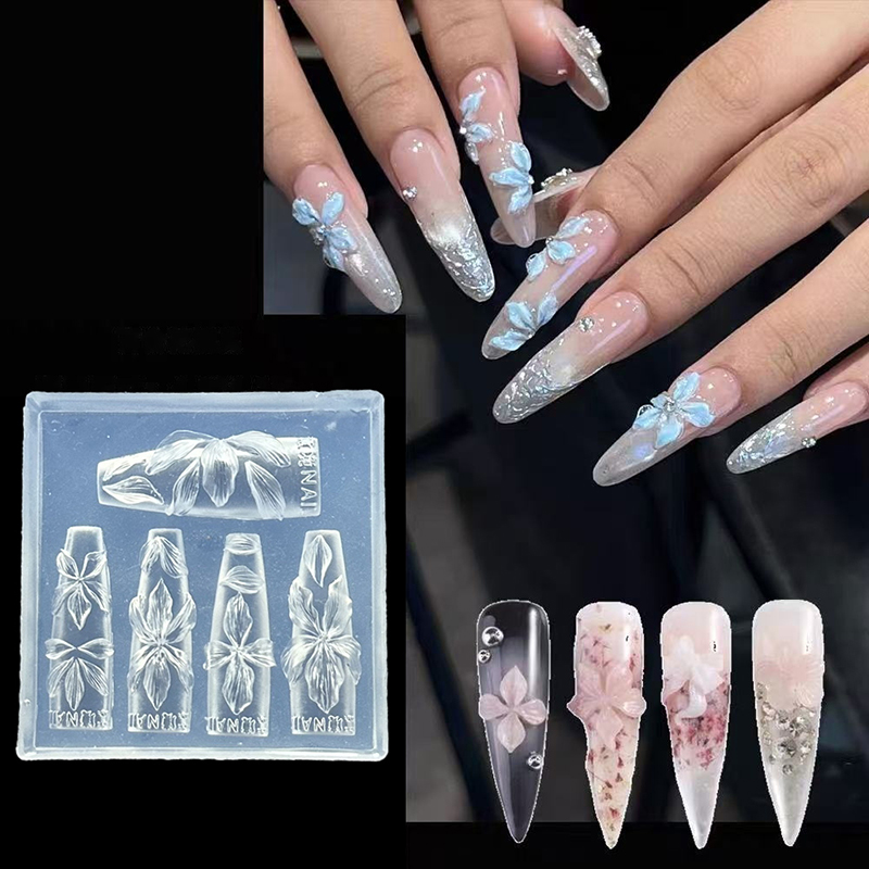 Z. 3D Flowers Nail Mold DIY Si - Resin Art Template ulasan dan harga