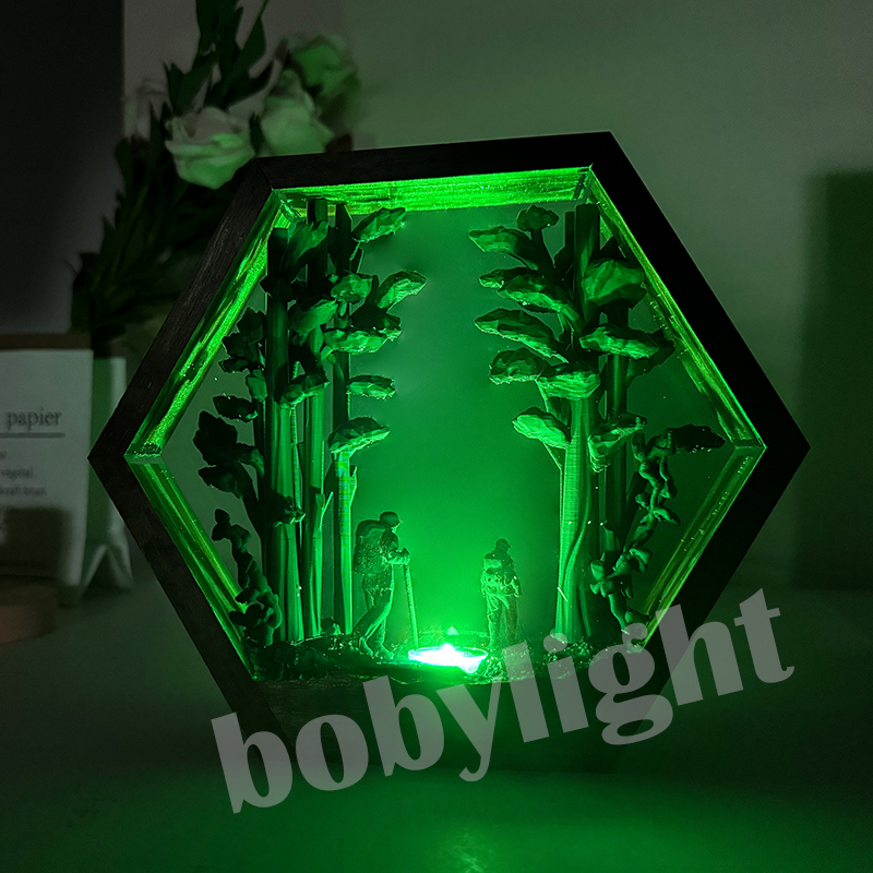 Hiker Figure Table Resin Lamp  - Resin Artist ulasan dan harga