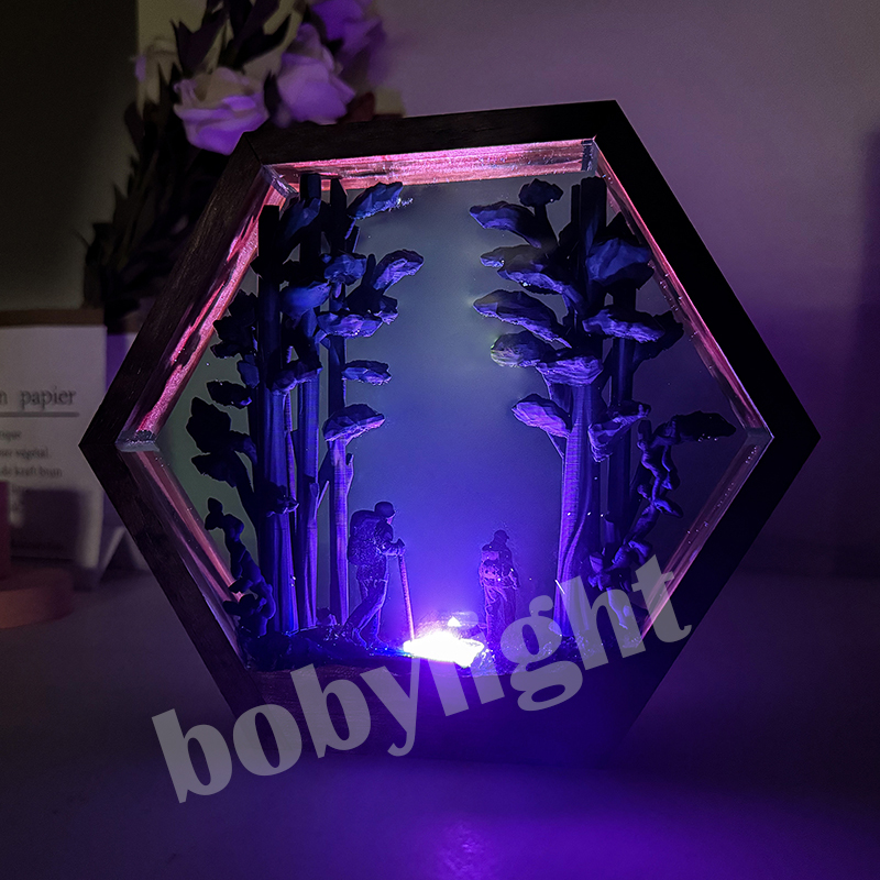 Hiker Figure Table Resin Lamp  - Resin Artist ulasan dan harga