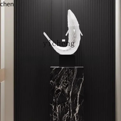 sculpture big fish art ornamen - Resin Art In Floor ulasan dan harga