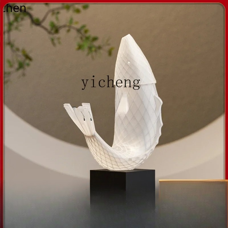sculpture big fish art ornamen - Resin Art In Floor ulasan dan harga