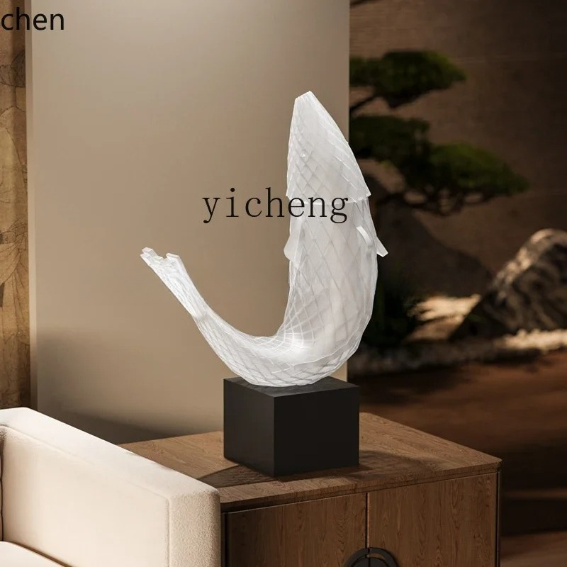 sculpture big fish art ornamen - Resin Art In Floor ulasan dan harga