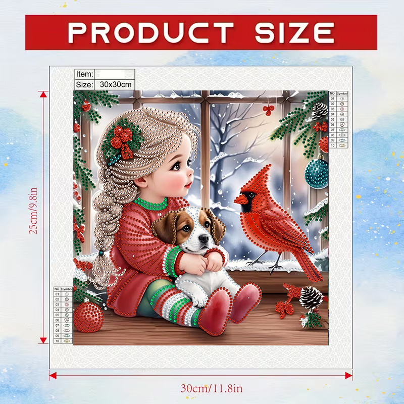 Winter Girl and Dog Diamond Pa - Resin Art Work ulasan dan harga