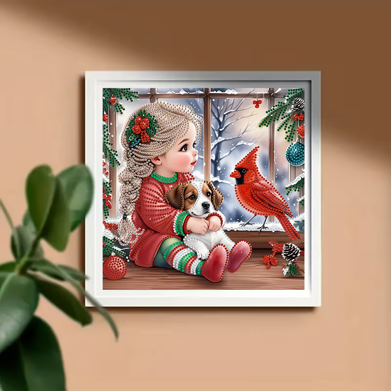 Winter Girl and Dog Diamond Pa - Resin Art Work ulasan dan harga