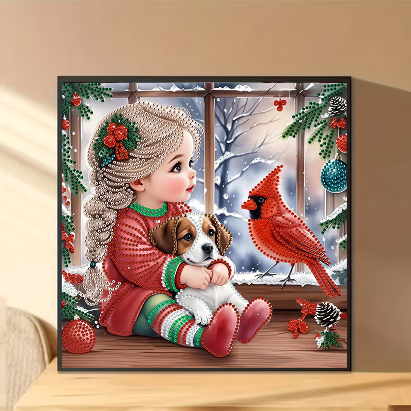 Winter Girl and Dog Diamond Pa - Resin Art Work ulasan dan harga