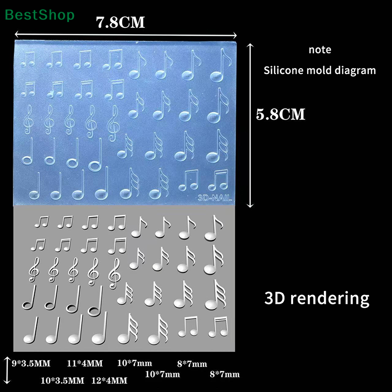 ☆☆☆Letter Musical Note Number  - Resin Art Template ulasan dan harga
