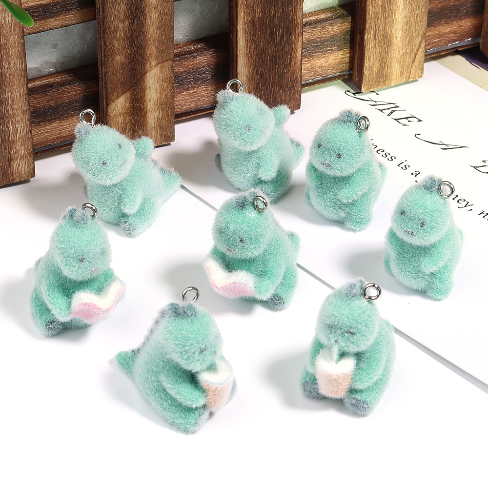 4Pcs 3D Mini Dinosaur Pendant  - Resin Art Jewellery Kit ulasan dan harga