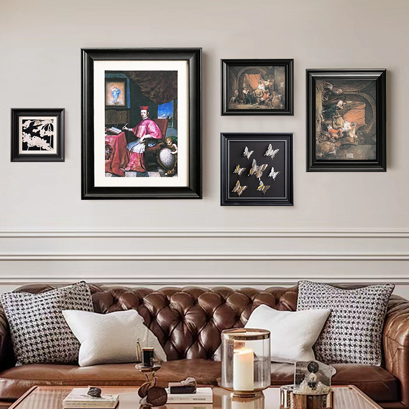 Vintage Black Solid Wood Pictu - Resin Art Photo Frame ulasan dan harga