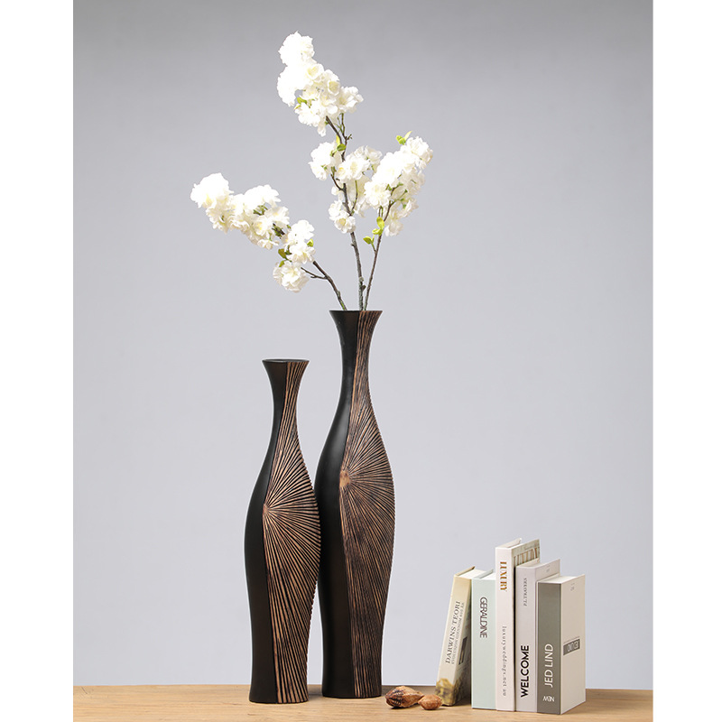 Retro Tall Resin Floor Vase, E - Resin Art In Floor ulasan dan harga