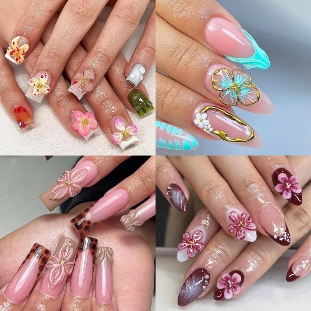 New 3Pcs/Set 3D Nail Mold Carv - Resin Art Template ulasan dan harga