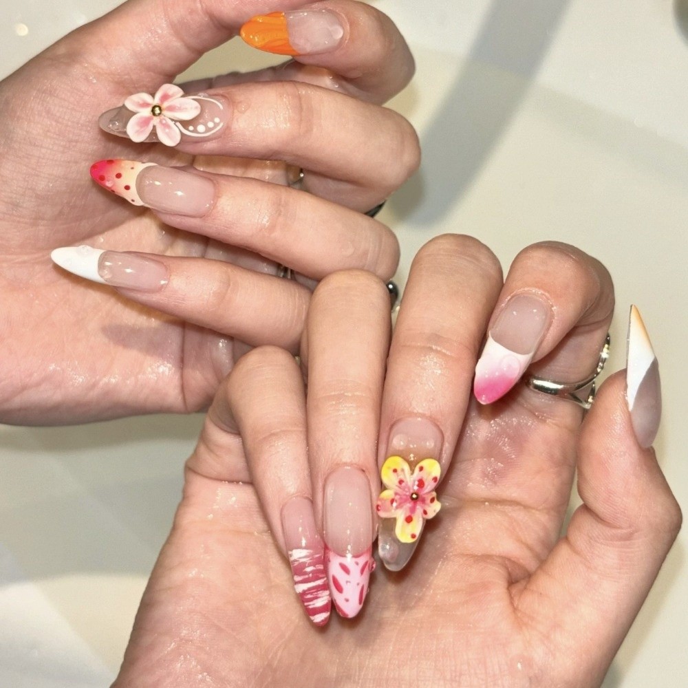 New 3Pcs/Set 3D Nail Mold Carv - Resin Art Template ulasan dan harga