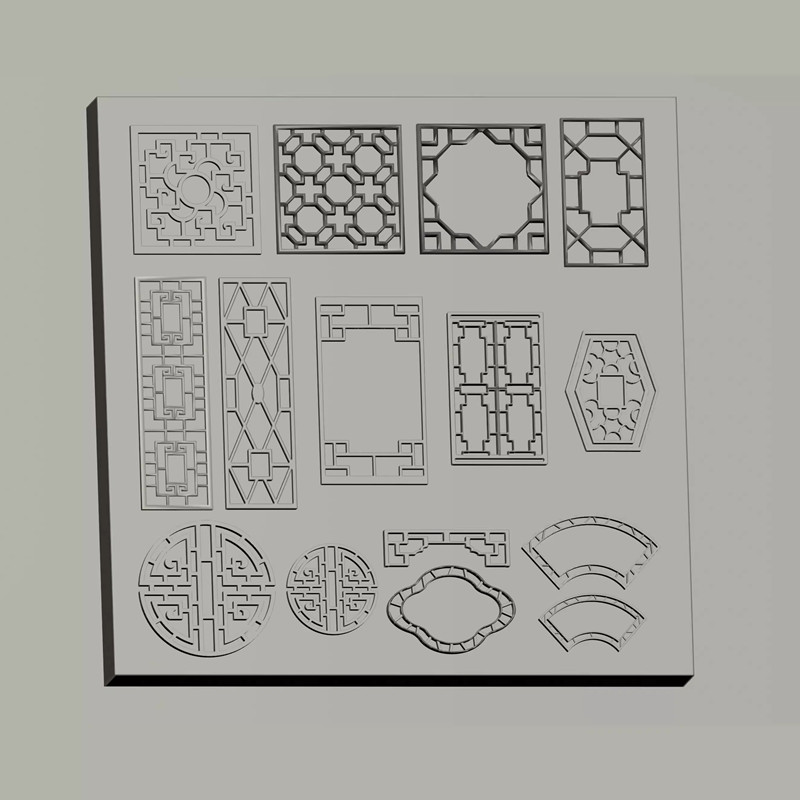 Vintage Chinese Window Tracery - Resin Art Template ulasan dan harga
