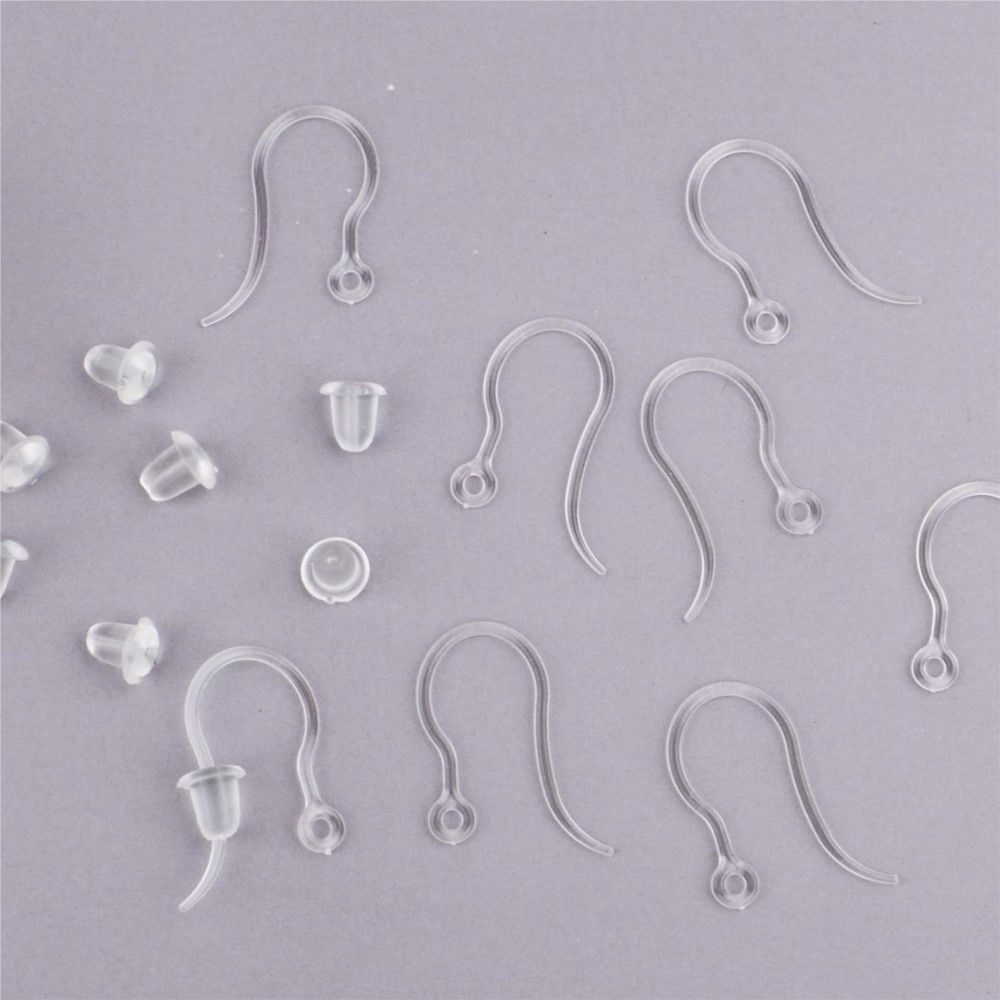 40pcs Clear Plastic Earring Ho - Resin Art Jewellery Kit ulasan dan harga