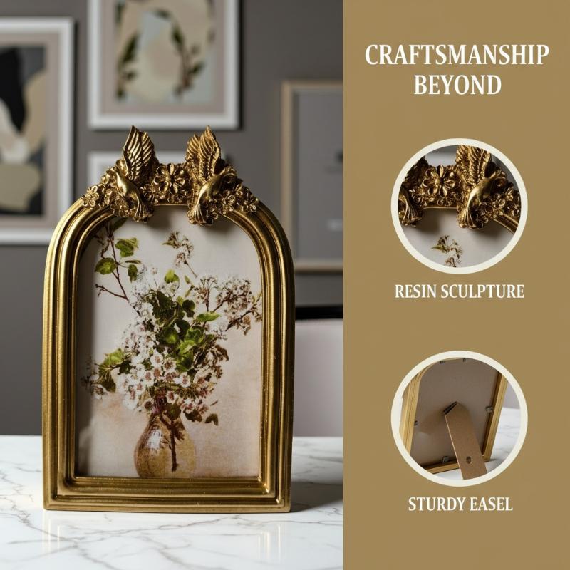 For Desk Wall Decoration Oval  - Resin Art Photo Frame ulasan dan harga
