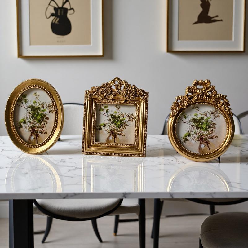 For Desk Wall Decoration Oval  - Resin Art Photo Frame ulasan dan harga