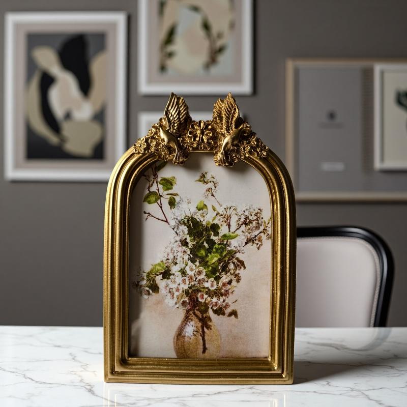 For Desk Wall Decoration Oval  - Resin Art Photo Frame ulasan dan harga