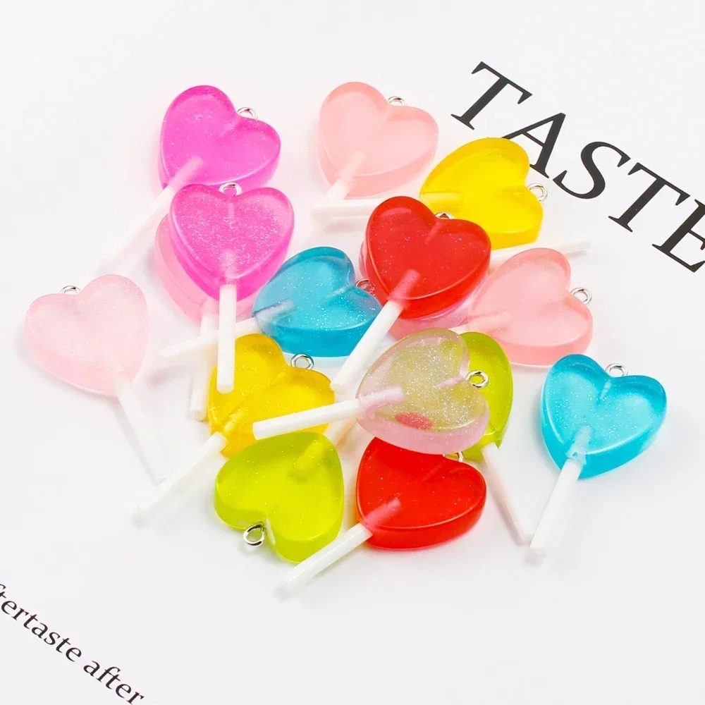 10Pcs Kawaii Sparkly Heart Lol - Resin Art Jewellery Kit ulasan dan harga