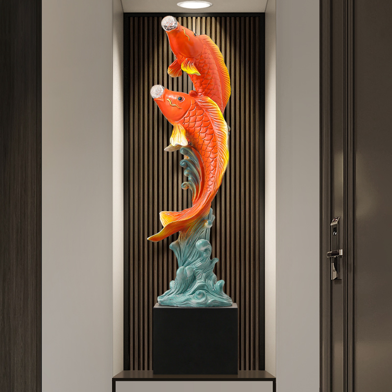 Five-Flavored Fish Sculpture,R - Resin Art In Floor ulasan dan harga