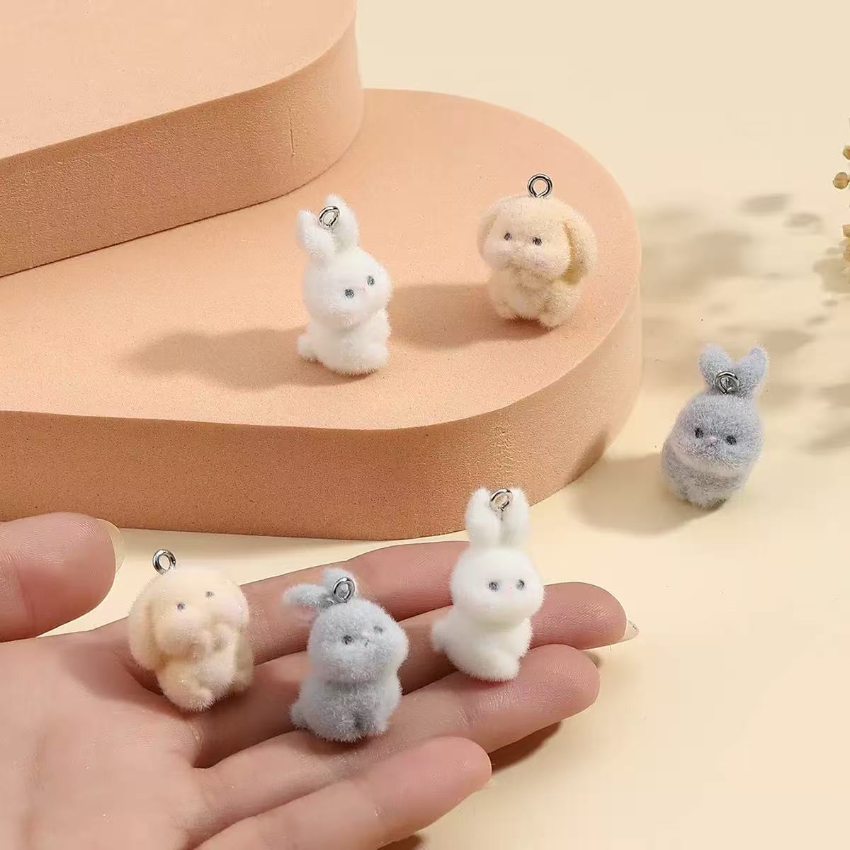 10pcs Flocking Little Rabbit R - Resin Art Jewellery Kit ulasan dan harga