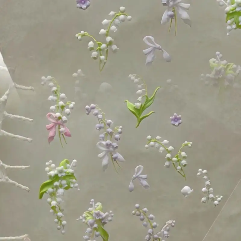 Flowers Series 3D Curved Nail  - Resin Art Template ulasan dan harga