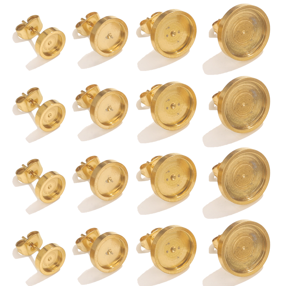 10pcs Stainless Steel Gold Ear - Resin Art Jewellery Kit ulasan dan harga