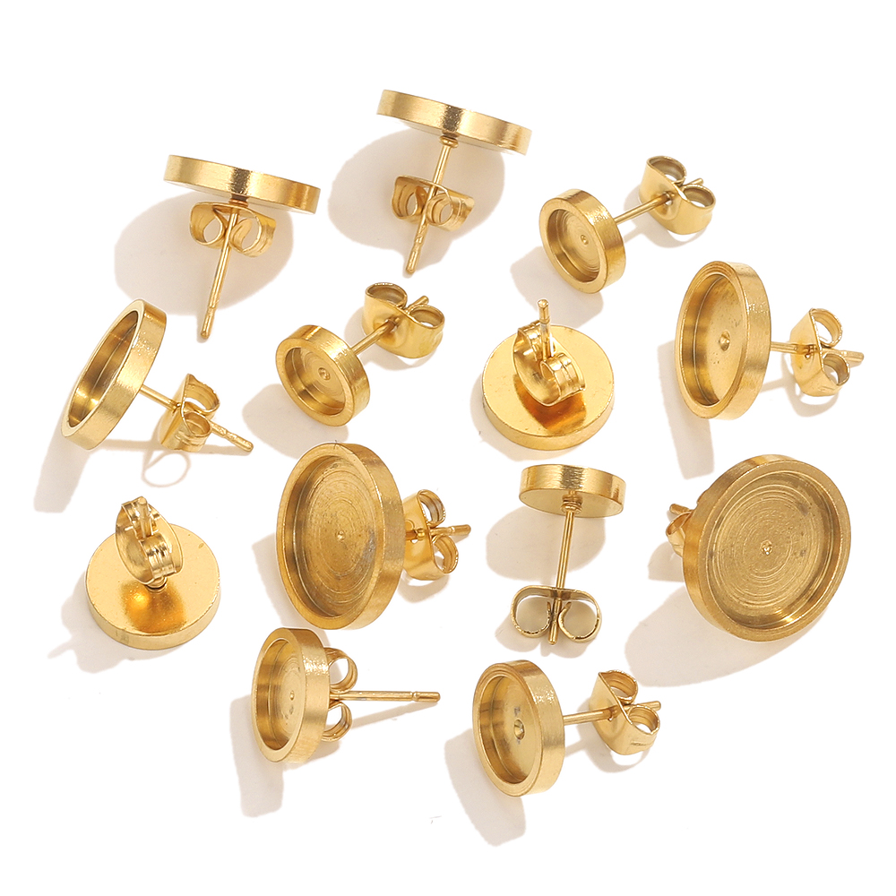 10pcs Stainless Steel Gold Ear - Resin Art Jewellery Kit ulasan dan harga
